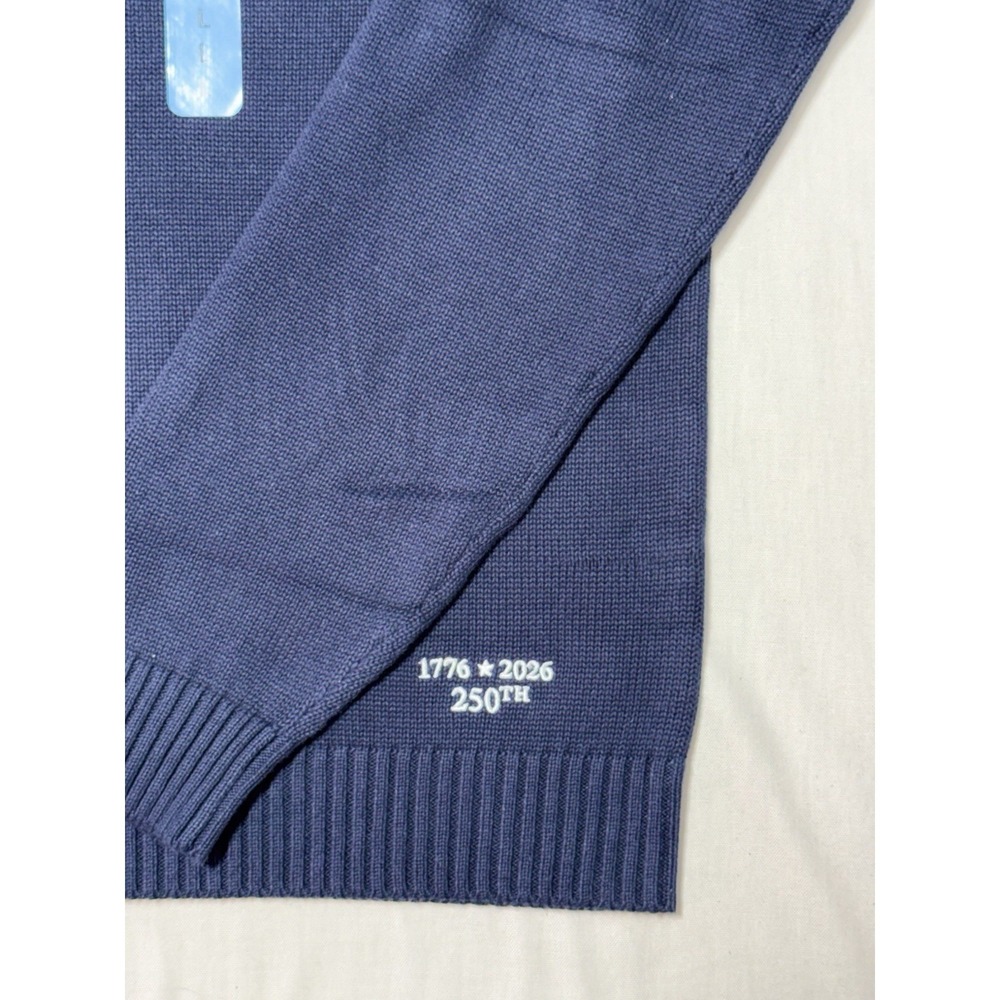 NWT State of Mine Americana Sweater Large L Navy Blue US American Flag 1776-2026 - Picture 3 of 5